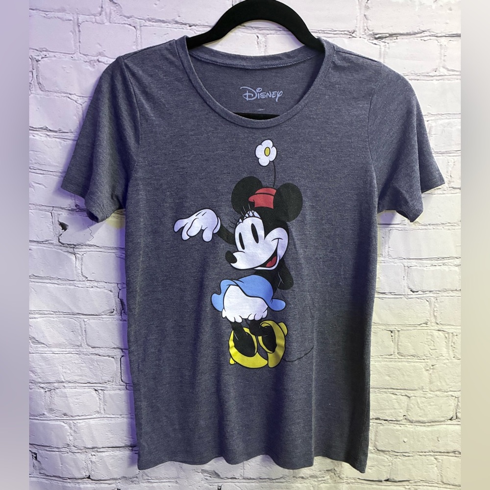 5/$20 Disney Minnie Mouse Classic Cartoon T-Shirt Grey Size Small DisneyCore GUC